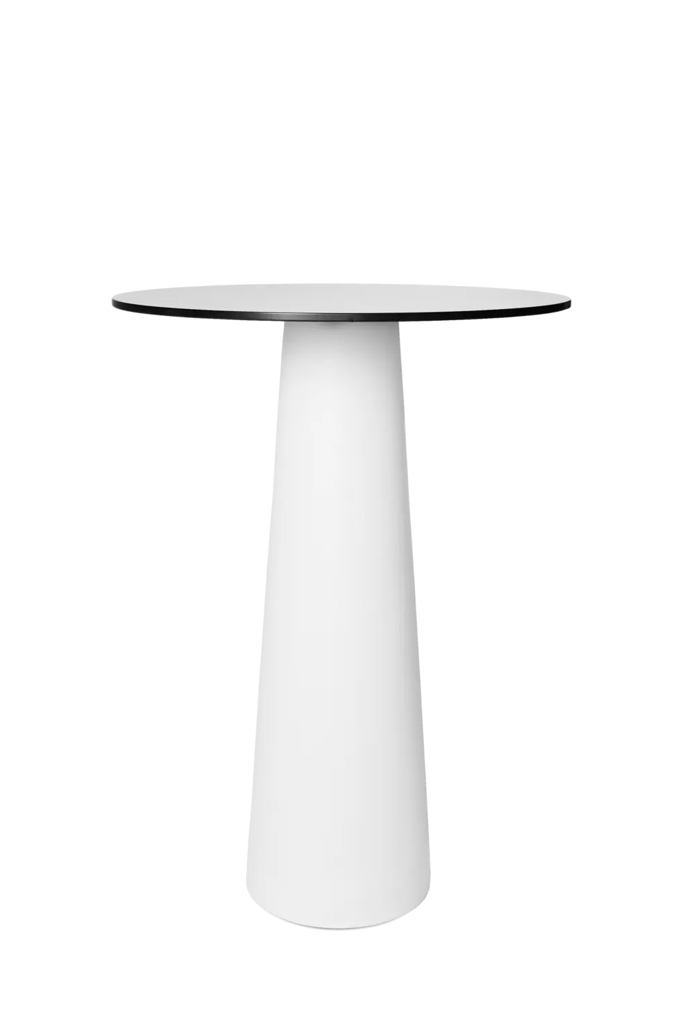 Container Table high round hpl white
